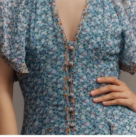 Anthropologie Maeve Smocked Maxi Dress - Picture 4 of 8